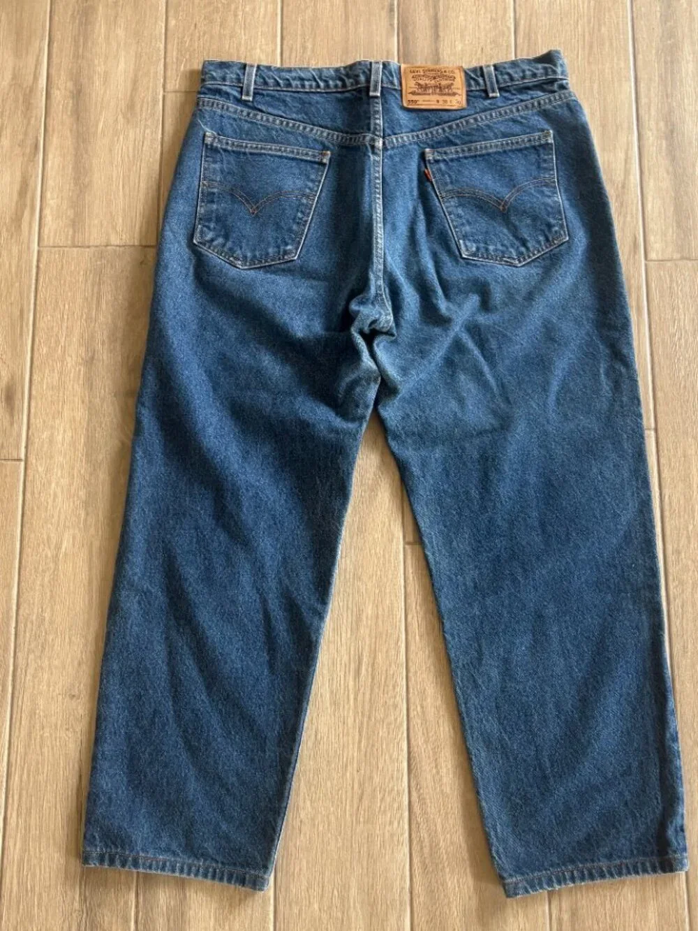 Vintage Levi's 550 Orange Tab Jeans Men's 38x30 Blue Relaxed Fit Denim 90s